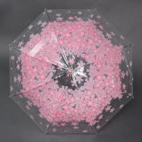Зонт трость "Розовые цветы" п/авт R46 8спиц