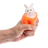 Игрушка - антистресс давилка "Зайка в морковке" 7 см